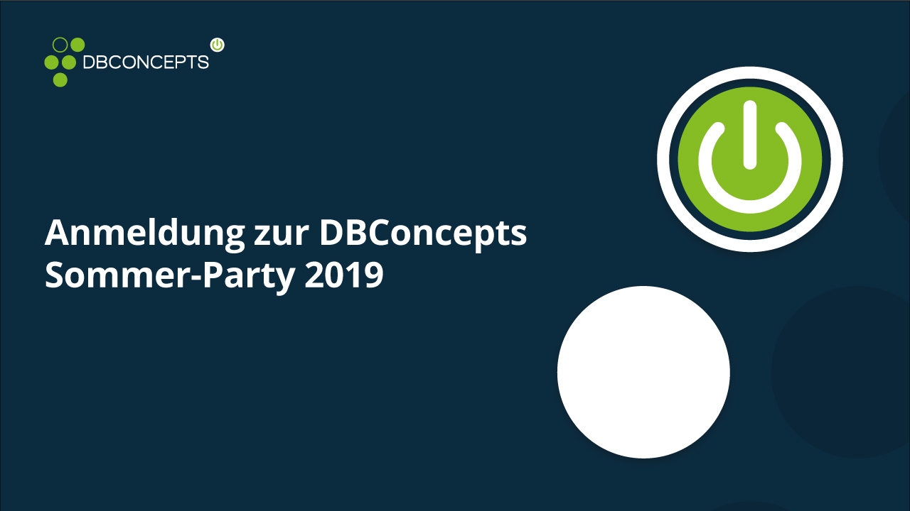Anmeldung zur DBConcepts Sommer-Party 2019