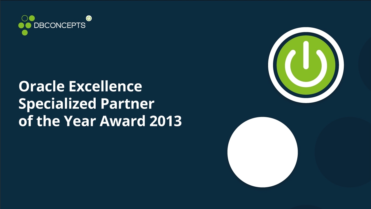 Oracle Excellence Specialized Partner of the Year Award 2013