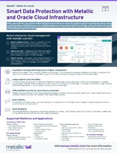 Metallic DMaas for Oracle