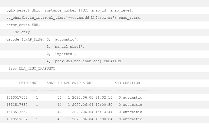 Oracle Automatic Workload Repository (AWR) – Part 1: Getting Started 17 Screenshot 2023 06 21 at 12 55 17 Oracle Automatic Workload Repository AWR Part1 Getting Started DBConcepts