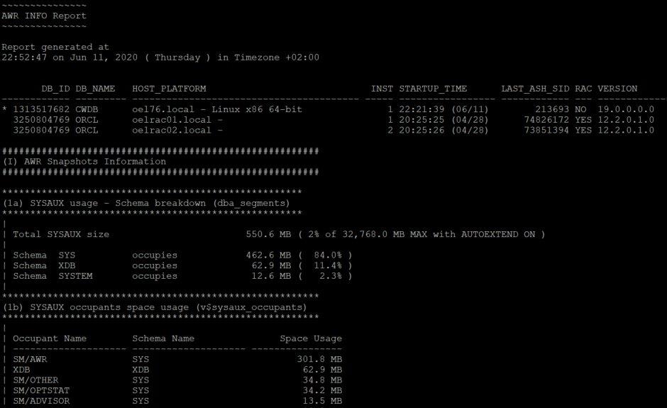 Text awrreport in bash