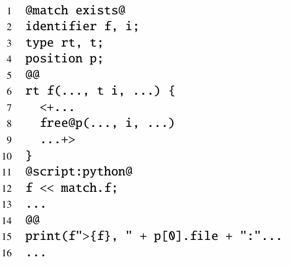 The PostgresChecker: Hunting Use-after-free Bugs in PostgreSQL (3) 1 coccinelle1