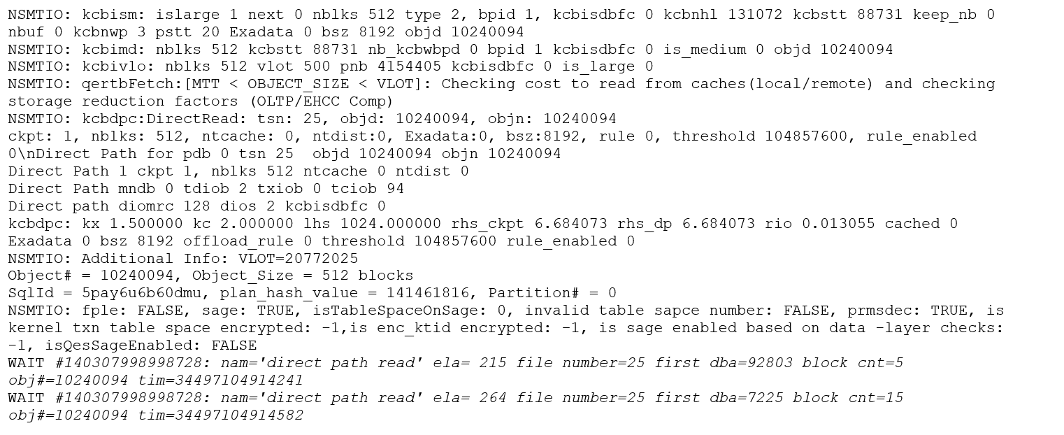 The KEEP Buffer Pool Backfire: When Caching Causes More I/O 2 Keep pool 2 trace of the direct paht read